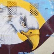 eagle mural on building in Emporia