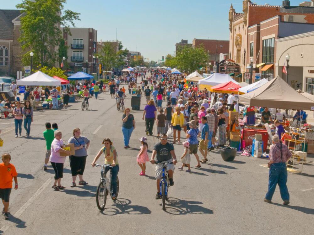 downtown emporia during the Great American Market event