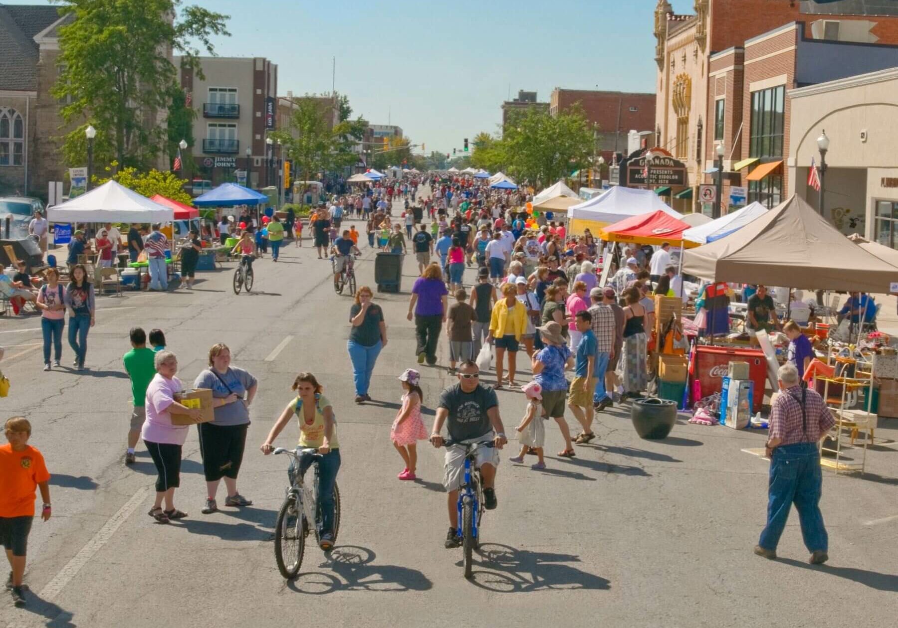 downtown emporia during the Great American Market event